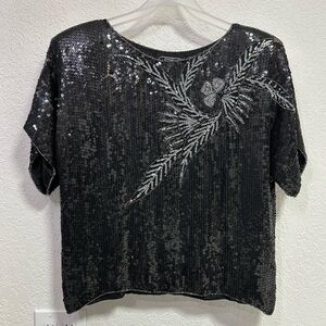 Vintage Joseph Le Bon Black Silk Top